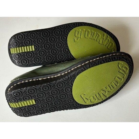 NWB Groundhog Olive Green Leather Booties Wedge Heels Portugal Vintage Vibe 6 - Picture 5 of 5